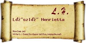 László Henrietta névjegykártya
