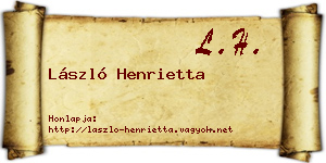László Henrietta névjegykártya
