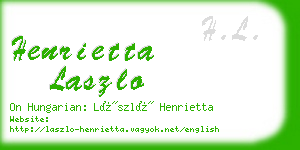 henrietta laszlo business card